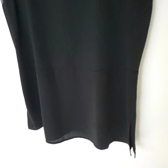 Cooper & Ella Top Size Medium Black Lace Inset V-Neck Sleeveless See Thru Back - Picture 5 of 12